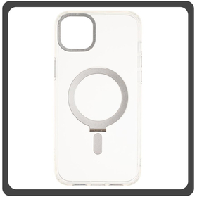 Θήκη Πλάτης - Back Cover, Silicone Σιλικόνη Creative Invisible Bracket Protective Case Silver Ασημί For iPhone 14 Plus