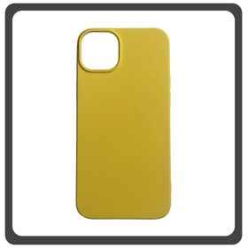 Θήκη Πλάτης - Back Cover, Silicone Σιλικόνη High Quality Liquid TPU Soft Protective Case Yellow Κίτρινη For iPhone 13
