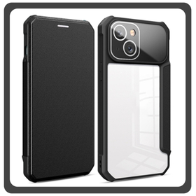 Θήκη Book, Leather Δερματίνη Colorful Magnetic Case Black Μαύρο For iPhone 13