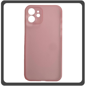 Θήκη Πλάτης - Back Cover, Silicone Σιλικόνη Ultra Thin Feather Case Pink Ροζ For iPhone 12
