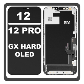 HQ OEM Συμβατό Για Apple iPhone 12 (A2403, A2172, A2402), iPhone 12 Pro (A2407, A2341, A2406) GX Hard OLED LCD Display Screen Assembly Οθόνη + Touch Screen Digitizer Μηχανισμός Αφής Black Μαύρο (Premium A+)