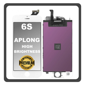 HQ OEM Συμβατό Με Apple iPhone 6S, iPhone6S (A1633, A1688) APLONG High Brightness LCD Display Screen Assembly Οθόνη + Touch Screen Digitizer Μηχανισμός Αφής White Άσπρο (Premium A+) (Lifetime Warranty Για Συνεργάτες B2B​)