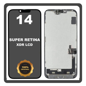 Γνήσια Original FOG For Apple iPhone 14 (A2882, A2649) Super Retina XDR OLED LCD Display Screen Assembly Οθόνη + Touch Screen Digitizer Μηχανισμός Αφής Midnight Μαύρο (Lifetime Warranty​)