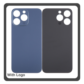 HQ OEM Συμβατό Με Apple iPhone 15 Pro, iPhone 15Pro (A2848, A3101) Aftermarket Rear Back Battery Cover with Camera Big Hole Πίσω Κάλυμμα Πλάτη Καπάκι Μπαταρίας Blue Titanium Μπλε​ (Premium A+)