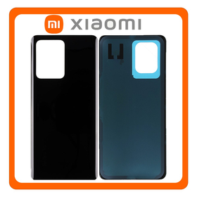 HQ OEM Συμβατό Με Xiaomi Redmi Note 12 Pro+, Redmi Note 12 Pro Plus (22101316UCP, 22101316UG) Rear Back Battery Cover Πίσω Καπάκι Πλάτη Μπαταρίας Obsidian Black Μαύρο (Premium A+)