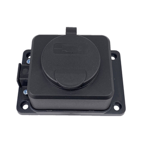 Extension Socket no Brand 5701, 1 Way, 250v, 16a, Waterproof, Without Cable, Black - 17870