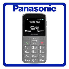 Panasonic KX-TU160 Single SIM, Brand New Feature Mobile Phone Κινητό με Μεγάλα Κουμπιά Gray Γκρι