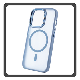 Θήκη Πλάτης - Back Cover, Silicone Σιλικόνη Light Blue Μπλε Frozen Mag Case For iPhone 15 Plus