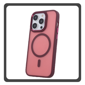 Θήκη Πλάτης - Back Cover, Silicone Σιλικόνη Red Κόκκινο Frozen Mag Case For iPhone 15 Pro