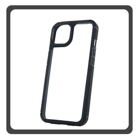 Θήκη Πλάτης - Back Cover, Silicone Σιλικόνη Black Μαύρο Color Shock Case iPhone 15 Pro