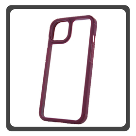 Θήκη Πλάτης - Back Cover, Silicone Σιλικόνη Maroon Βυσσινί Color Shock Case iPhone 15