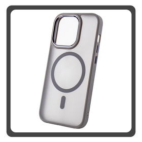 Θήκη Πλάτης - Back Cover, Silicone Σιλικόνη Gray Γκρι Frozen Mag Case For iPhone 15 Plus