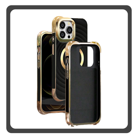 Θήκη Πλάτης - Back Cover, Silicone Σιλικόνη Black Μαύρο Circle Glam Mag Case iPhone 15