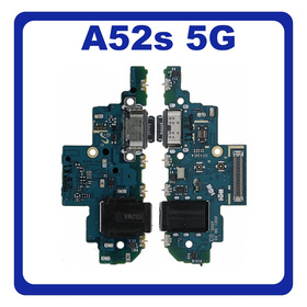 New Refurbished​ Samsung Galaxy A52s 5G (SM-A528B, SM-A528B/DS) Version K1 USB Type-C Charging Dock Connector Flex Sub Board, Καλωδιοταινία Υπό Πλακέτα Φόρτισης + Microphone Μικρόφωνο + Audio Jack Θύρα Ακουστικών