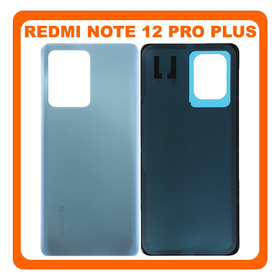 HQ OEM Συμβατό Με Xiaomi Redmi Note 12 Pro+, Redmi Note 12 Pro Plus (22101316UCP, 22101316UG) Rear Back Battery Cover Πίσω Καπάκι Πλάτη Μπαταρίας Iceberg Blue Μπλε (Premium A+)