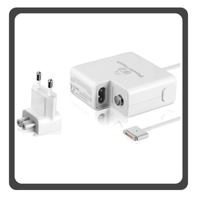 Macbook Charger Φορτιστής Powertech Laptop 60W 16.5V 3.65A For Apple Με Αντάπτορα Τροφοδοσίας White Άσπρο