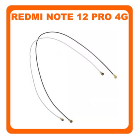 Γνήσια Original Xiaomi Redmi Note 12 Pro 4G (‎2209116AG, 2209116AG) Set Coaxial Antenna Signal Module Flex Cable Ομοαξονικό Καλώδιο Κεραίας Black/White 125mm + 130mm (Service Pack By Xiaomi)