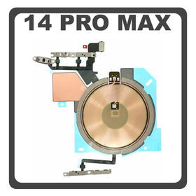 HQ OEM Συμβατό Με Apple iPhone 14 Pro Max (A2894, A2651), Wireless Charging Coil + Volume Flex Cable + Switch Key + NFC (Premium A+)