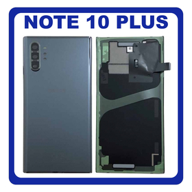 Original Γνήσιο Samsung Galaxy Note 10 Plus , Note10 Plus , Note 10+ N975 (N975F, N975U, N9750, N975U1, N975W, N975N, N975X, SCV45) Rear Back Battery Cover Πίσω Κάλυμμα Καπάκι Μπαταρίας Black Μαύρο GH82-20588A (Service Pack By Samsung)