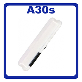 Γνήσιο Original Samsung Galaxy A30s A307 (SM-A307F, SM-A307FN, SM-A307G, SM-A307GN, SM-A307GT, SM-A307F/DS, SM-A307FN/DS, SM-A307G/DS, SM-A307GN/DS, SM-A307GT/DS) Power On / Off Button External Side Key Πλαινό Πλήκτρο Κουμπί Έναρξης Εκκίνησης Prism Crush White Άσπρο GH64-07658D (Service Pack By Samsung)