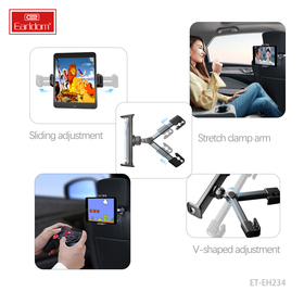Universal Βάση Tablet Αυτοκινήτου με Κλιπ Earldom et-Eh234, Μαυρο - 17904