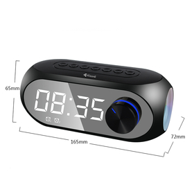 Speaker Kisonli lp-2s, Bluetooth, Clock, sd, fm, Aux, Rgb, Black - 22280