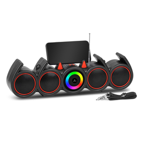 Ηχεἰο Kisonli led-918, Bluetooth, Usb, sd, Rgb, Aux, fm, Μαυρο - 22317