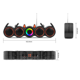 Ηχεἰο Kisonli led-918, Bluetooth, Usb, sd, Rgb, Aux, fm, Μαυρο - 22317
