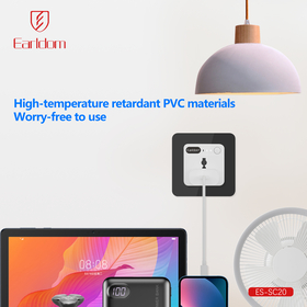 Αντάπτορας Earldom es-Sc20, Timer, Uk/us to eu Schuko, 250v, Λευκό - 40522