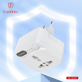 Αντάπτορας Earldom es-Sc20, Timer, Uk/us to eu Schuko, 250v, Λευκό - 40522