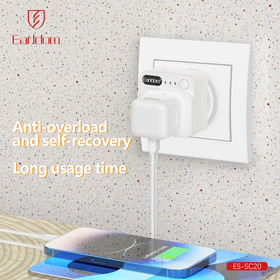 Αντάπτορας Earldom es-Sc20, Timer, Uk/us to eu Schuko, 250v, Λευκό - 40522