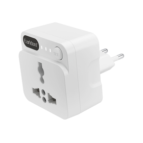 Αντάπτορας Earldom es-Sc20, Timer, Uk/us to eu Schuko, 250v, Λευκό - 40522