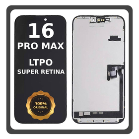 Γνήσια Original For Apple iPhone 16 Pro Max (A3296, A3084) LTPO Super Retina XDR LCD Display Screen Assembly Οθόνη + Touch Screen Digitizer Μηχανισμός Αφής Space Black Μαύρο