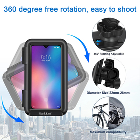 Universal Βάση Στήριξης Ποδηλάτου για Κινητό Earldom et-Eh139, Black - 17902