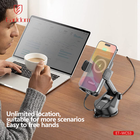 Universal Μαγνητική Βάση Στήριξης Κινητού Earldom et-Wc63, με Ασύρματη Φόρτιση, Μαύρο - 17907