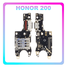 HQ OEM Συμβατό Με Honor 200 (ELI-AN00, ELI-NX9) USB Type-C Charging Dock Connector Flex Sub Board, Καλωδιοταινία Υπό Πλακέτα Φόρτισης + Microphone Μικρόφωνο (Premium A+)