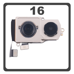 Γνήσια Original For Apple iPhone 16, iPhone16 (A3287, A3081) Main Rear Back Camera Κεντρική Κάμερα 48MP + 12MP Pulled