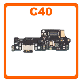 Γνήσια Original Poco C40 (220333QPG) USB Type-C Charging Dock Connector Flex Sub Board, Καλωδιοταινία Υπό Πλακέτα Φόρτισης + Microphone Μικρόφωνο 560002C3QP00 (Service Pack By Xiaomi)