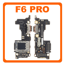 Γνήσια Original Poco F6 Pro (23113RKC6G) USB Type-C Charging Dock Connector Flex Sub Board, Καλωδιοταινία Υπό Πλακέτα Φόρτισης + Microphone Μικρόφωνο + Sim Reader  5600170N1100 (Service Pack By Xiaomi)