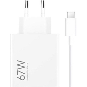 Xiaomi Φορτιστής με Θύρα usb-a και Καλώδιο usb-c 67w Power Delivery White (Hypercharge Combo Bhr9465eu)