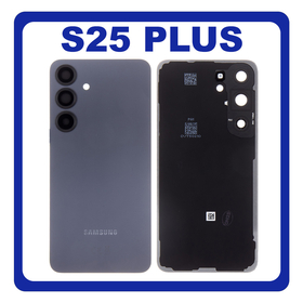 Γνήσια Original Samsung Galaxy S25+, S25 Plus (SM-S936B, SM-S936B/DS) Rear Back Battery Cover Πίσω Καπάκι Πλάτη Μπαταρίας Black Μαύρο GH82-36350E (Service Pack By Samsung)