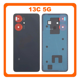 Γνήσια Original Xiaomi Redmi 13C 5G (23124RN87G, 23124RN87I) Rear Back Battery Cover Πίσω Κάλυμμα Καπάκι Πλάτη Μπαταρίας Midnight Black Μαύρο 1610111001532A (Service Pack By Xiaomi)