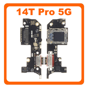 Γνήσιο Original Xiaomi 14T Pro 5G (2407FPN8EG) USB Type-C Charging Dock Connector Flex Sub Board, Καλωδιοταινία Υπό Πλακέτα Φόρτισης + Microphone Μικρόφωνο + Sim Reader Αναγνώστης Κάρτας Sim 56001400N1200 (Service Pack By Xiaomi)