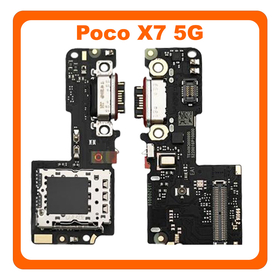 Γνήσια Original Poco X7 5G (24095PCADG) USB Type-C Charging Dock Connector Flex Sub Board, Καλωδιοταινία Υπό Πλακέτα Φόρτισης + Microphone Μικρόφωνο + Sim Reader 5600040O16P00 (Service Pack By Xiaomi)