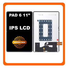 Γνήσια Original Xiaomi Pad 6 11" (23043RP34C) IPS LCD Display Screen Assembly Οθόνη + Touch Screen Digitizer Μηχανισμός Αφής Black Μαύρο 5600140M8200 (Service Pack By Xiaomi)