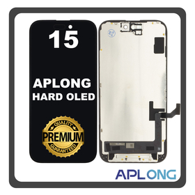 HQ OEM Συμβατό Με iPhone 15 , iPhone15 (A3090, A2846) APLONG HARD OLED LCD Display Screen Assembly Οθόνη + Touch Screen Digitizer Μηχανισμός Αφής Black Μαύρο (Premium A+) (Lifetime Warranty Για Συνεργατες B2B)