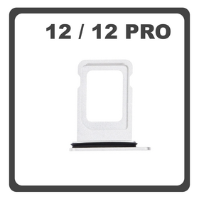 Original for Apple iPhone 12 (A2403), Iphone 12 Pro (A2407) Sim Tray SIM Silve​r Pulled
