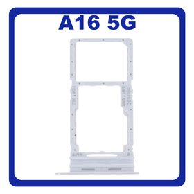 Γνήσια Original Samsung Galaxy A16 5G (SM-A166B, SM-A166B/DS) SIM Card Tray + Micro SD Tray Slot Υποδοχέας Βάση Θήκη Κάρτας SIM Gray Γκρι GH98-49822A (Service Pack By Samsung)
