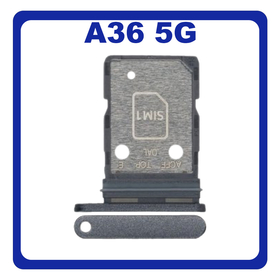Γνήσια Original Samsung Galaxy A36 5G (SM-A366E, SM-A366E/DS)​ SIM Card Tray + Micro SD Tray Slot Υποδοχέας Βάση Θήκη Κάρτας SIM  Awesome ​Black Μαύρο GH98-49933A​ (Service Pack By Samsung)