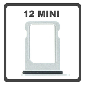 Original for Apple iPhone 12 Mini , iPhone12 Mini (A2399, A2176, A2398) SIM Card Tray White Άσπρο Pulled